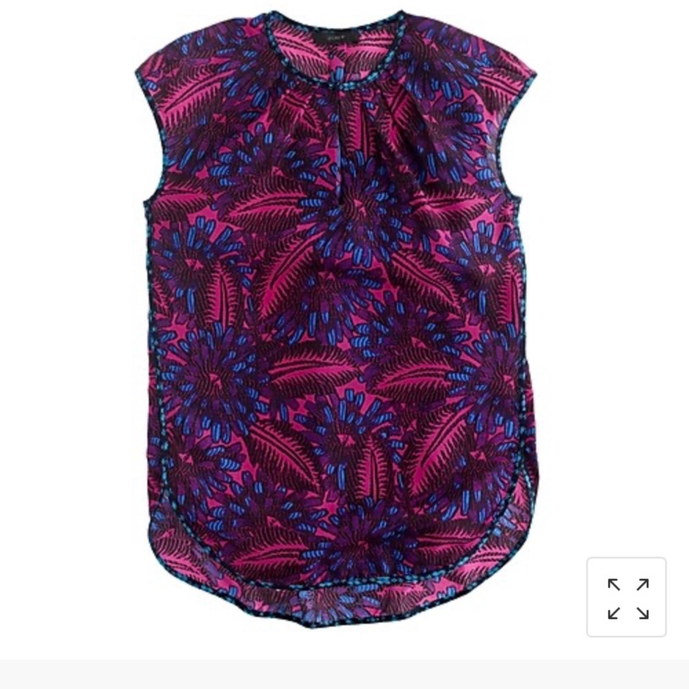 Floral Midnight purple blouse  by J Crew. Size 0